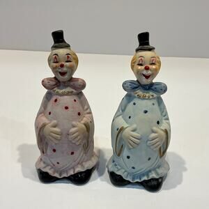Vintage Porcelain Clown Bells (set of 2)